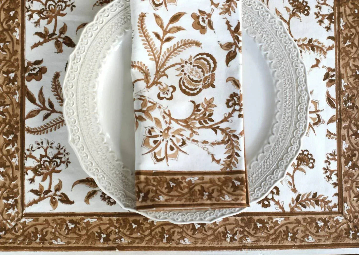Lilibet Mocha Placemats — Set Of Four