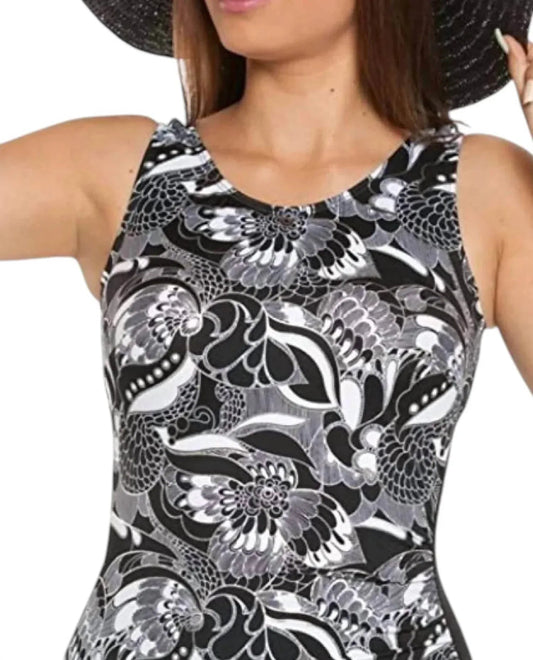 Dominica Printed Drape One Piece Swimsuit