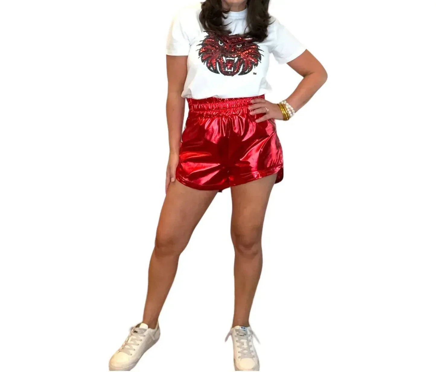Metallic-Short im Athletic Fit