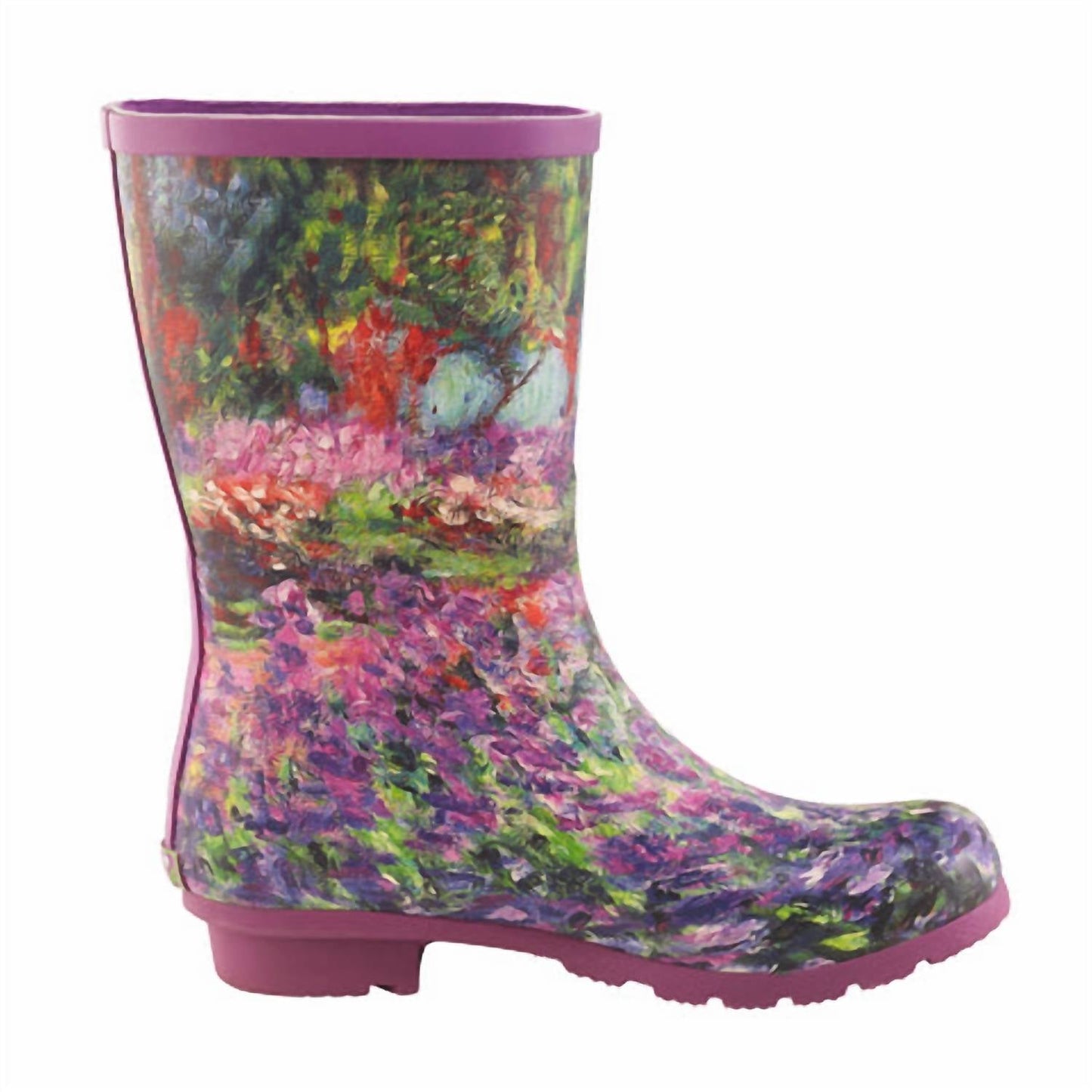Monet Garten Wadenhoher Gummistiefel für Damen