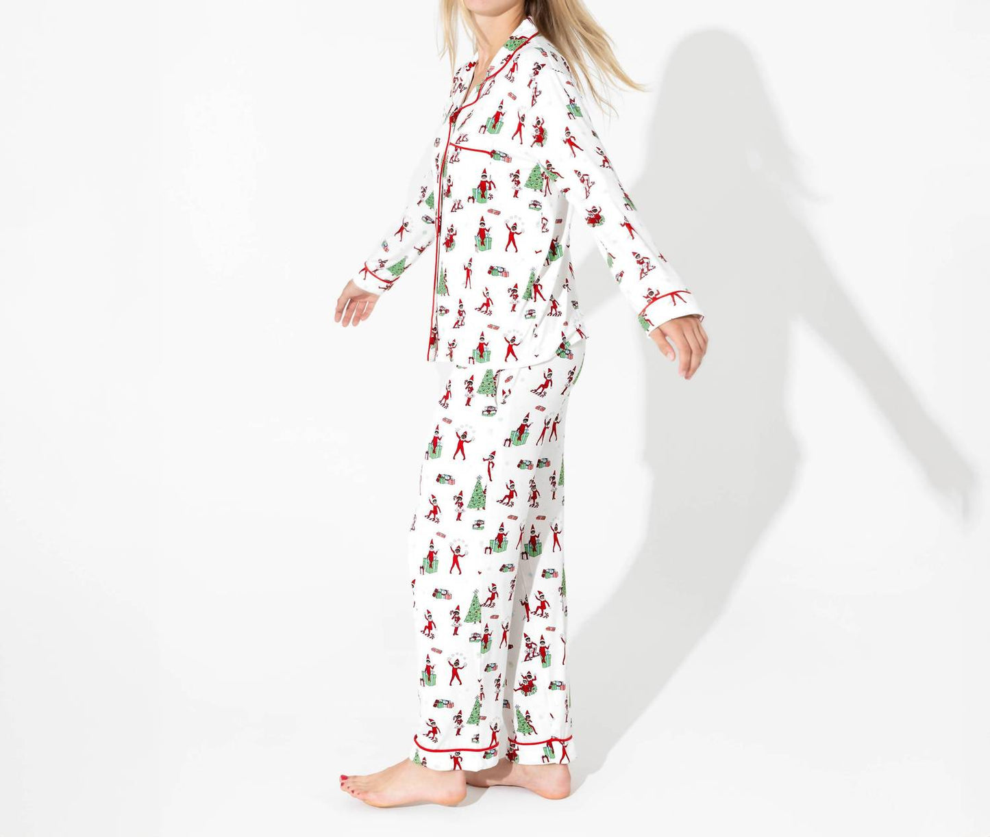 Women's The Elf On The Shelf Bamboo Pajama Set