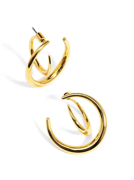 Women's Two Dimensional Hoop Earring