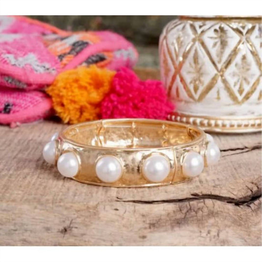 Eternity Cabochon Statement Stretch Bangle