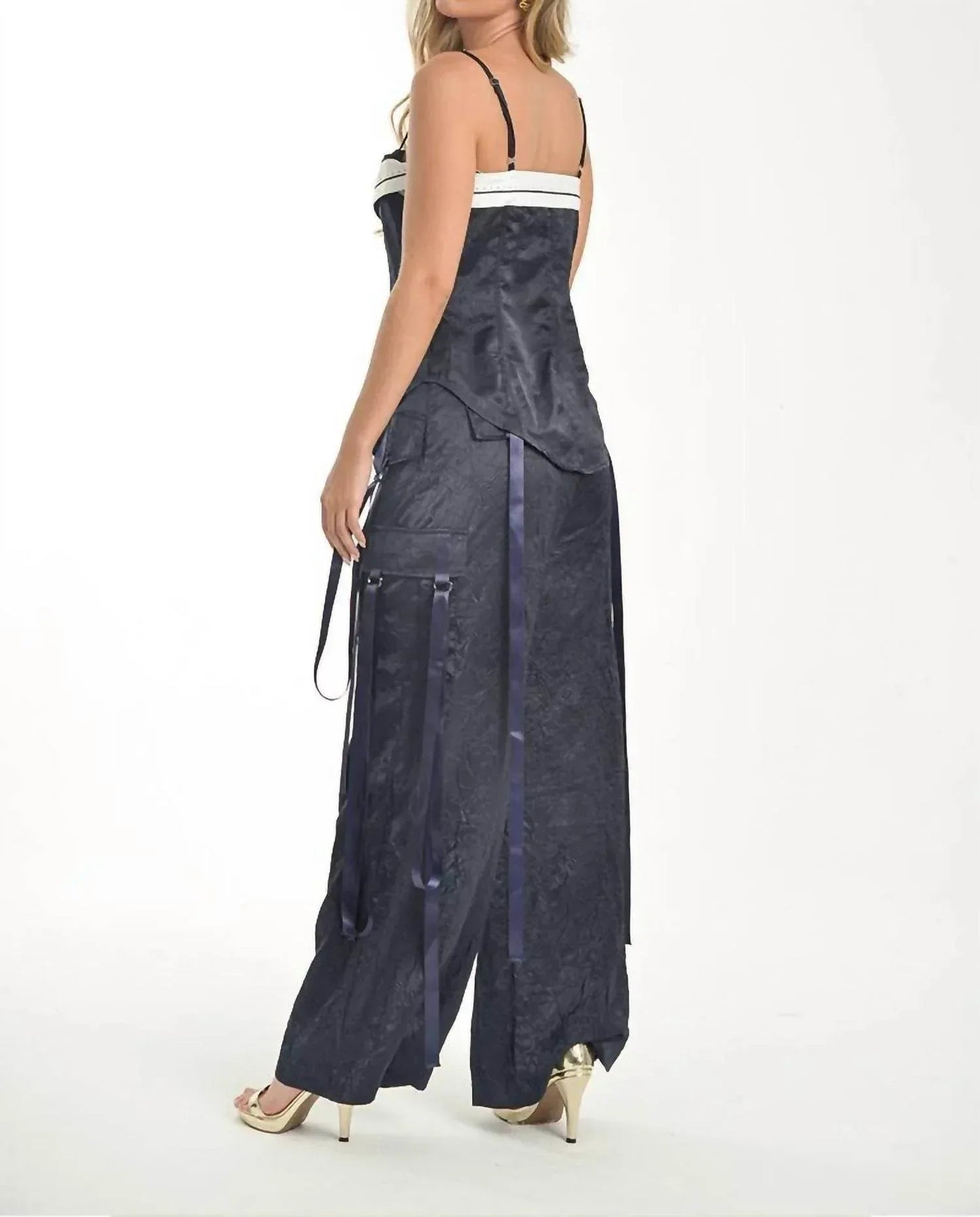 Midnight Elegance Wide-leg Pants