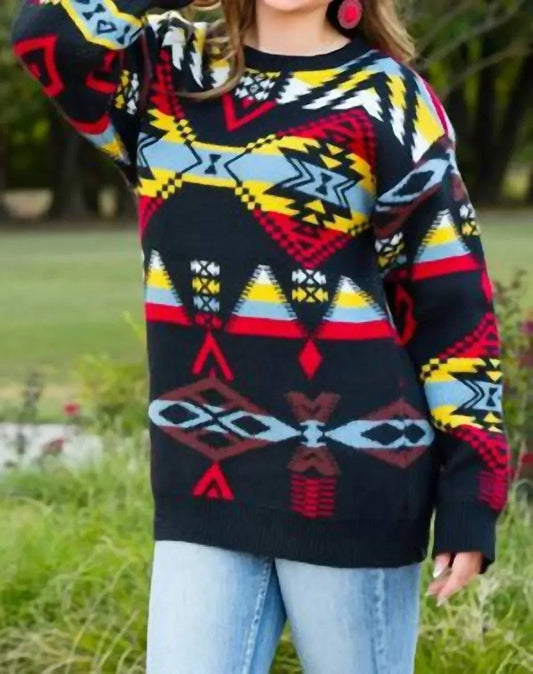 Colorful Aztec Tribal Sweater