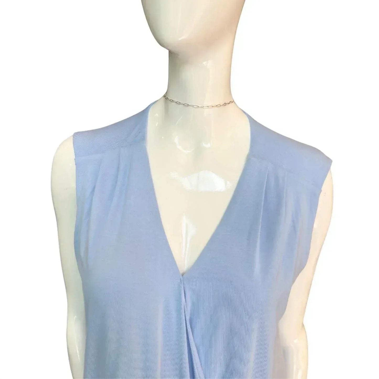 Women's Sleeveless V Neck Surplice Top