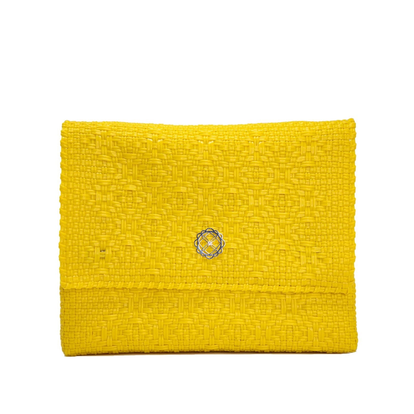 Crossbody-Damentasche aus gewebtem Metall mit langer Kette