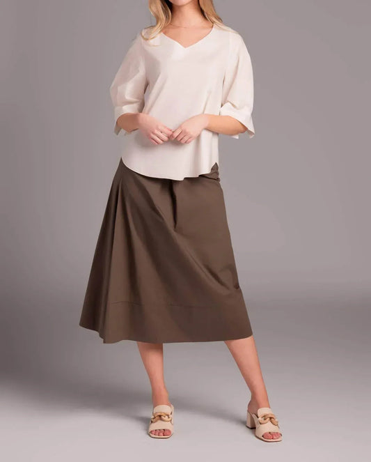 Cotton V-neck Top