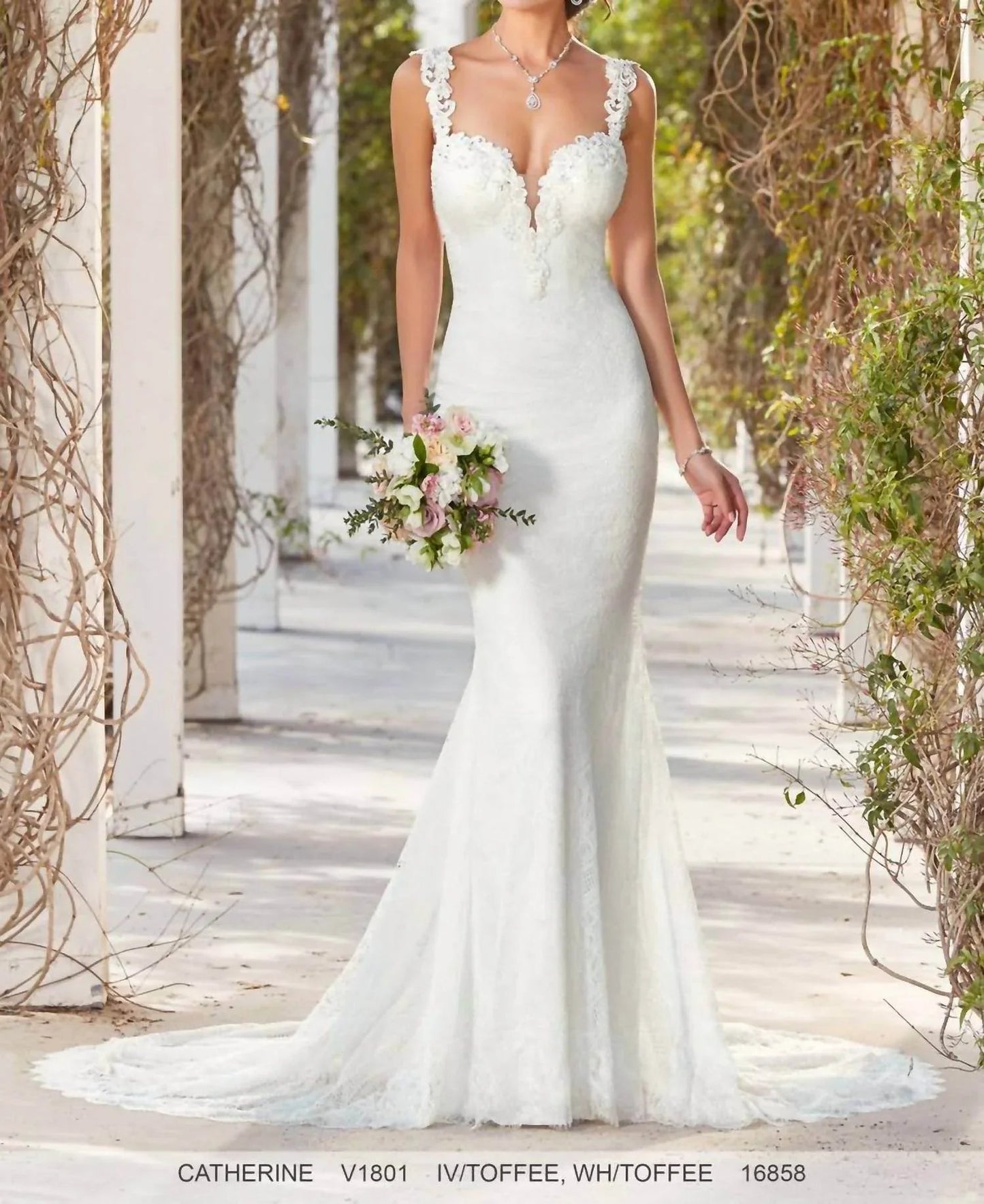 Hochzeitskleid Catherine mit Netzeinsätzen