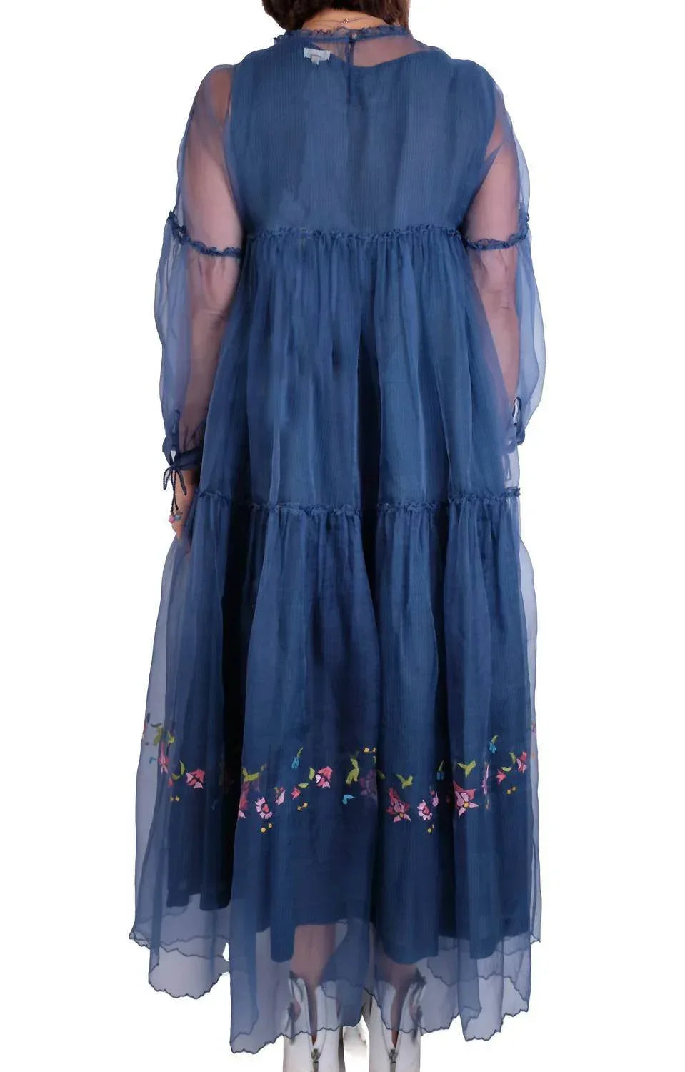 Overlay Embroidered Tiered Dress