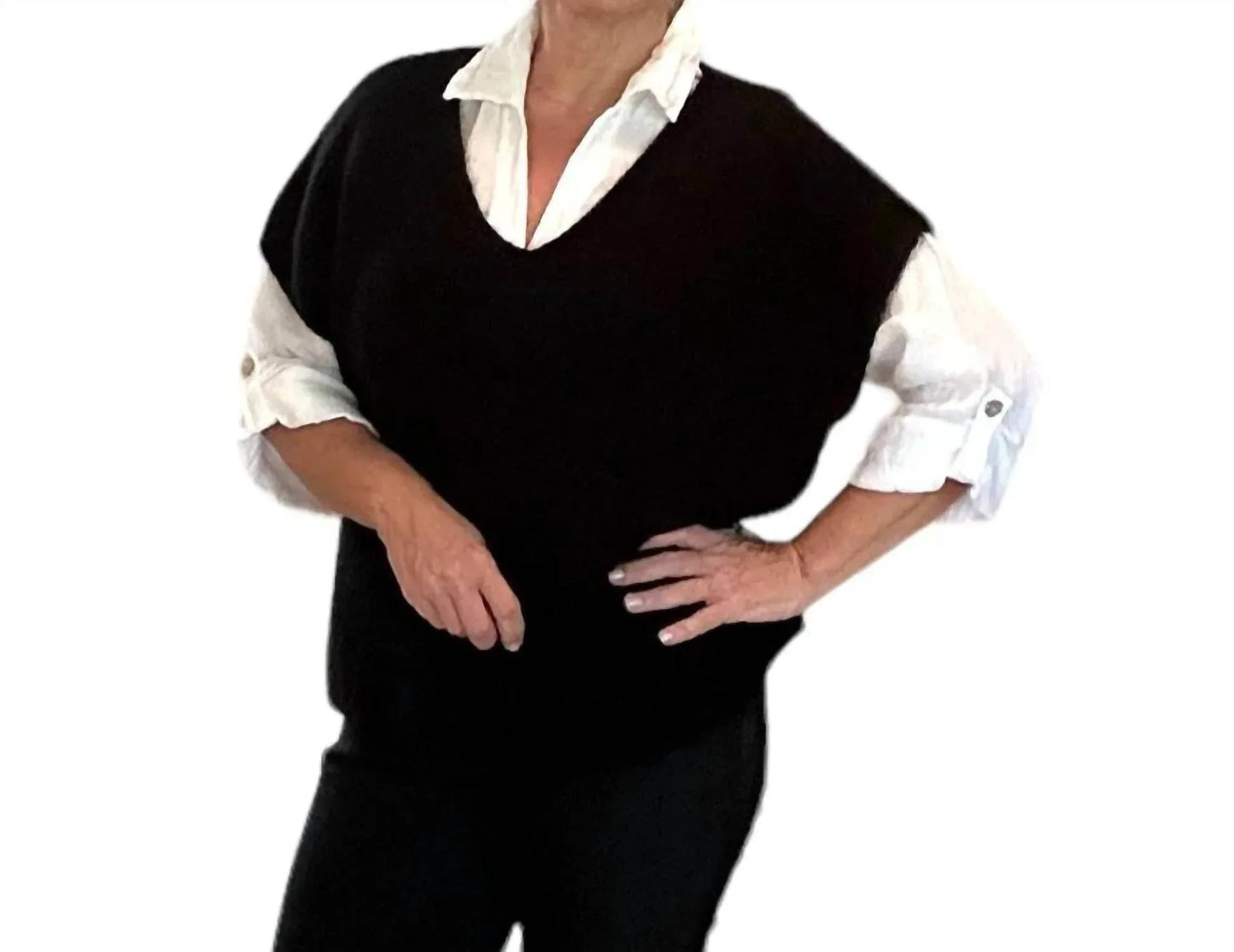Pullover aus weicher Alpaka-Wolle mit V-Ausschnitt