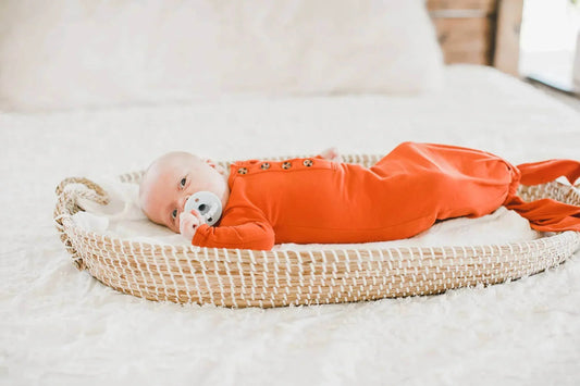 Baby Organic Knotted Gown + Top Knot Hat Sleep Sack
