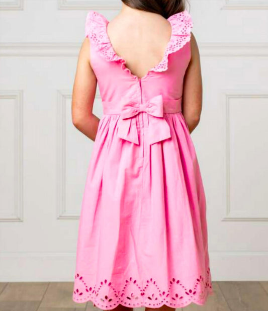 Klassisches Partykleid für Kinder aus Bio-Lochstickerei