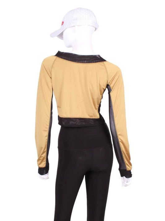 Women's Mesh Vee Crop Top