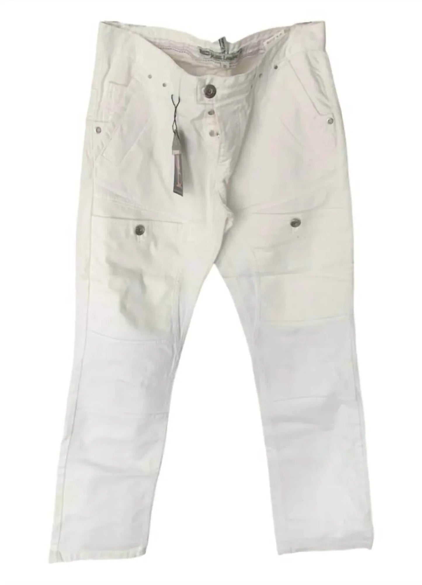 Herren Mid-Rise Vintage Denim Jeans mit handverzierten Details