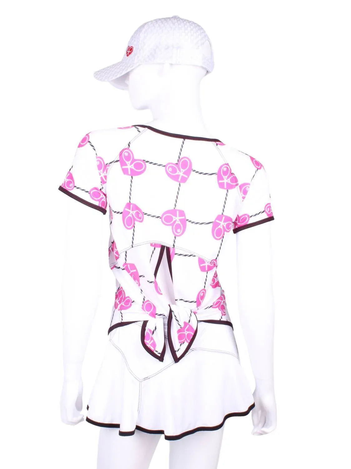 Women's Tie Back Short Sleeve Tennis Tee