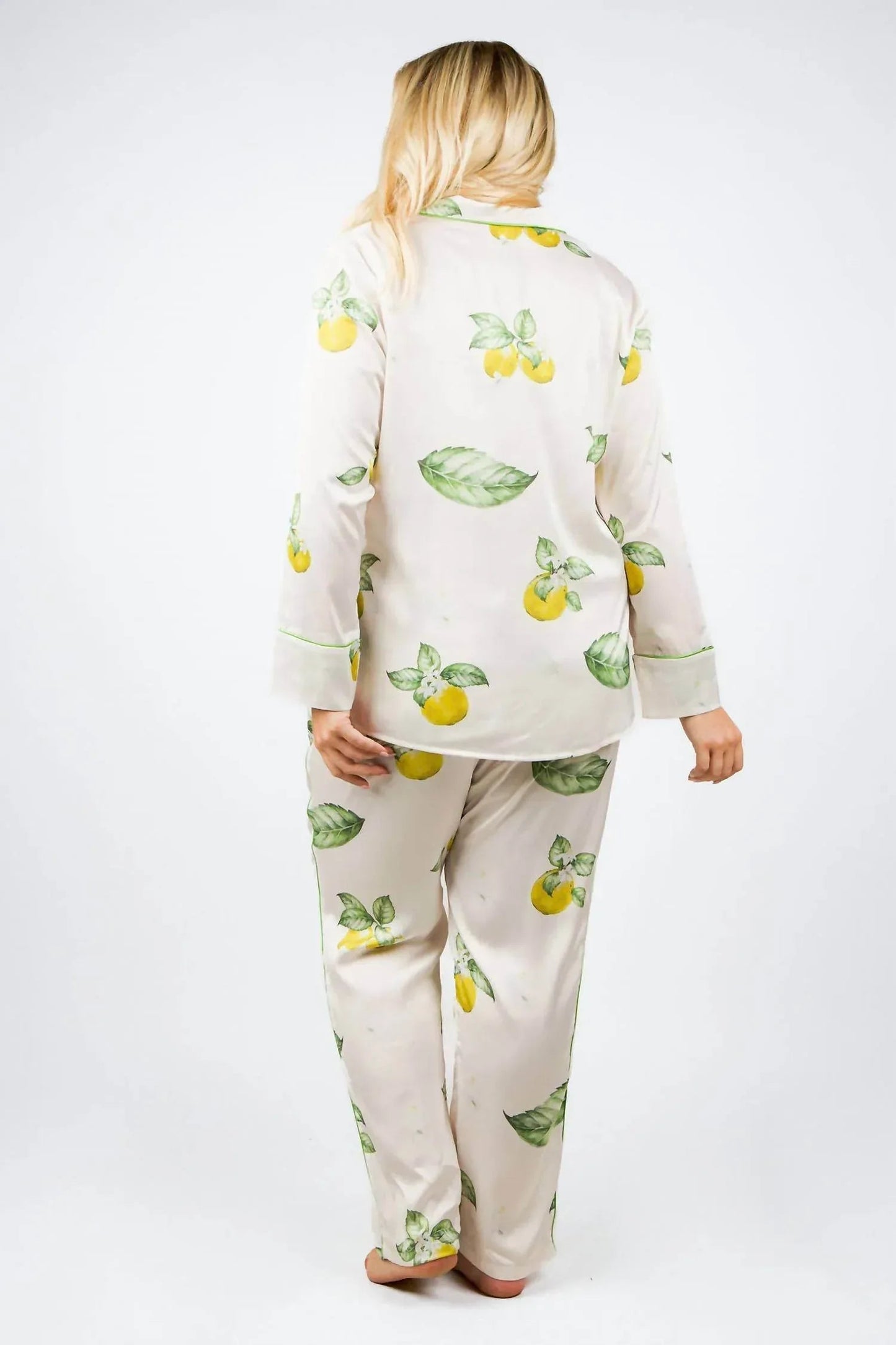 Zitronen-Pyjama-Set – Große Größen