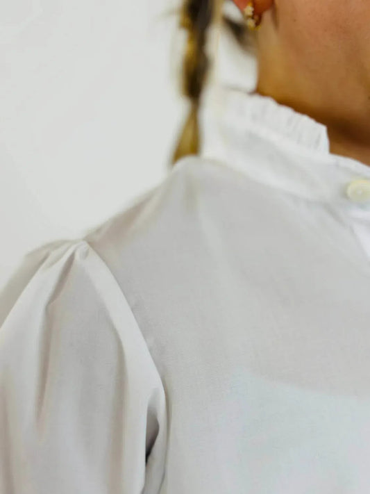Mädchenbluse mit Rüschenkragen „Polly“