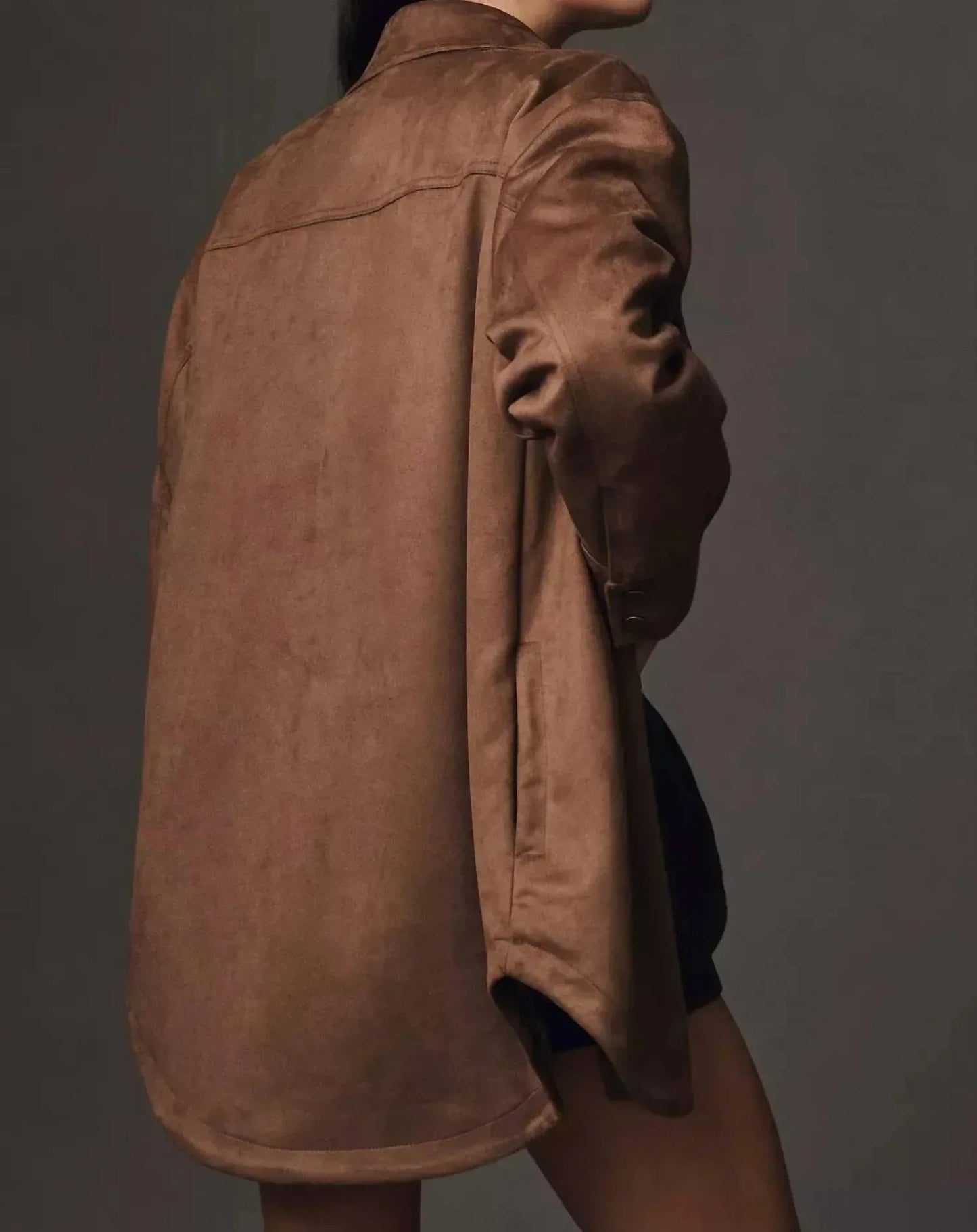 The Tillie Relaxed Faux Suede Shacket