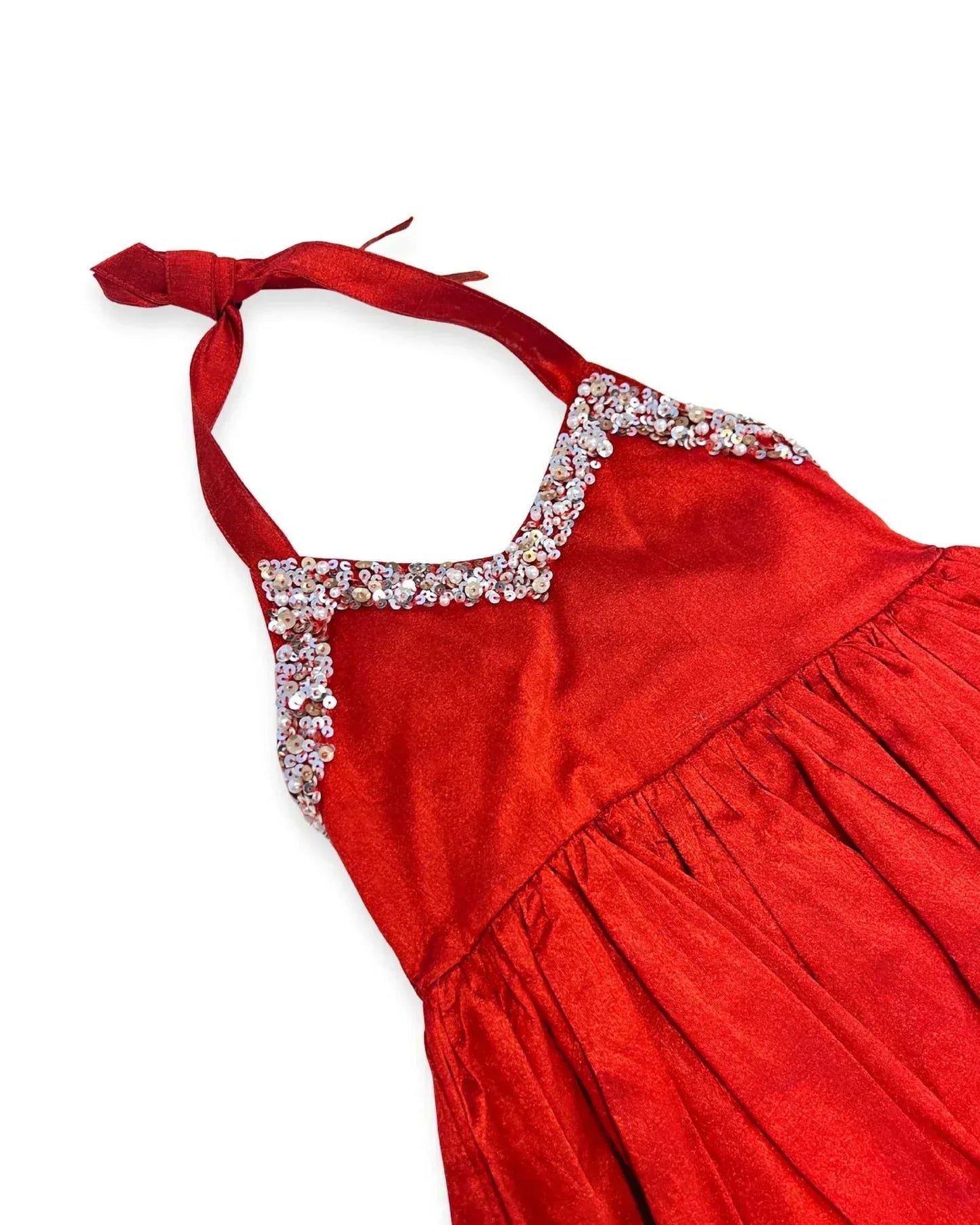 Mädchen-Paillettenkleid mit Neckholder