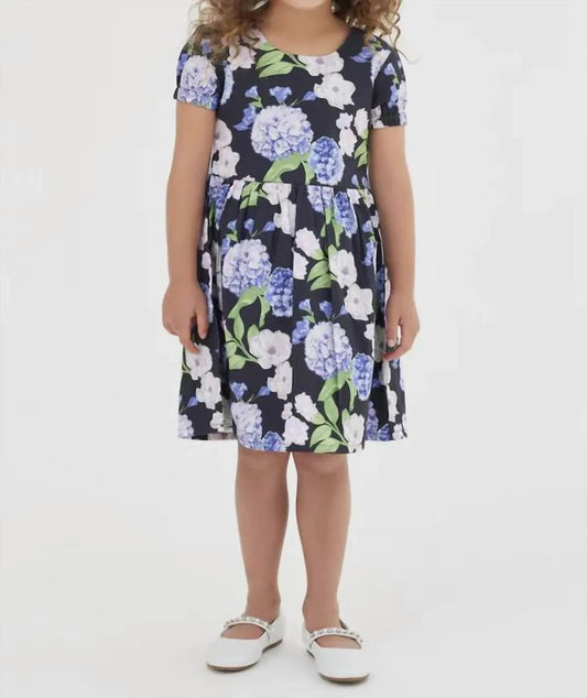 Hydrangea Printed Poplin Dress