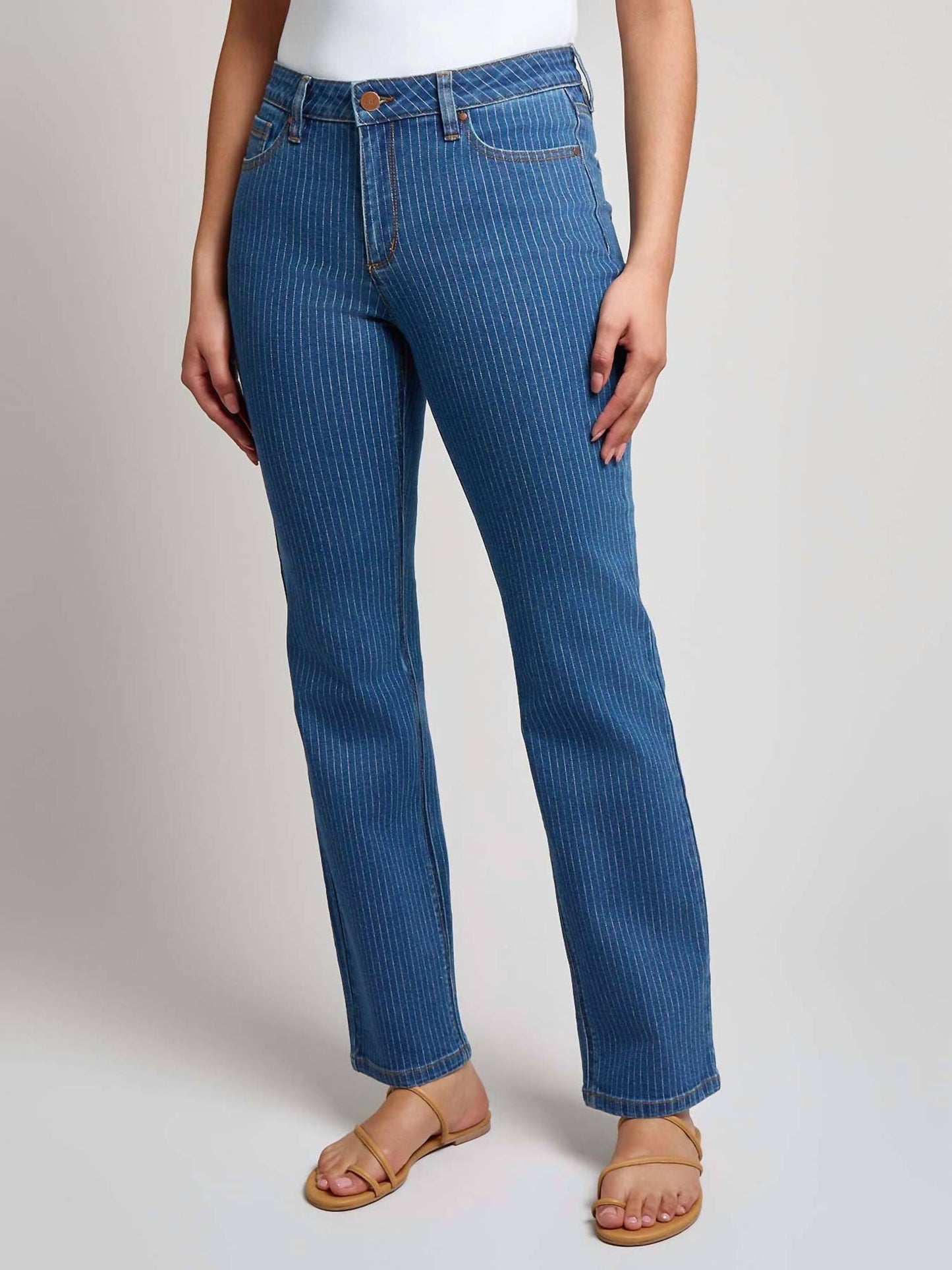 Lexington Straight-leg Gestreifte Jeans - Petite
