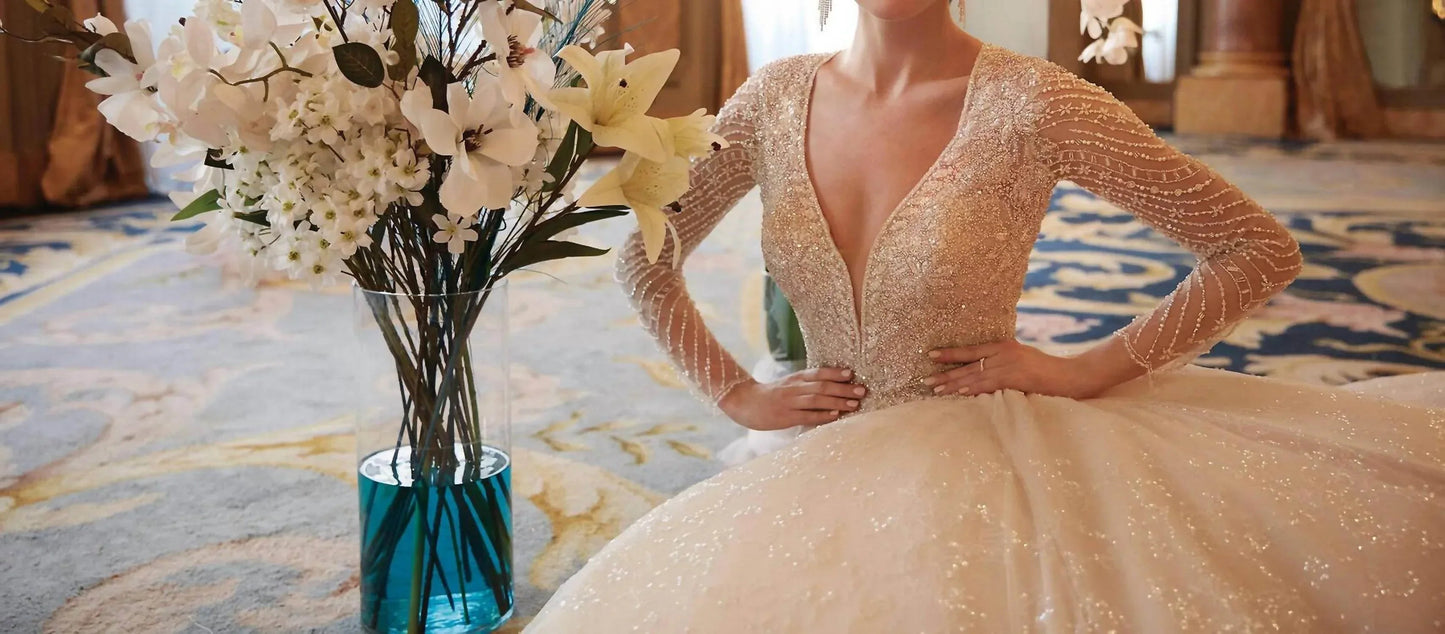 Karmen Beaded Tulle Gown