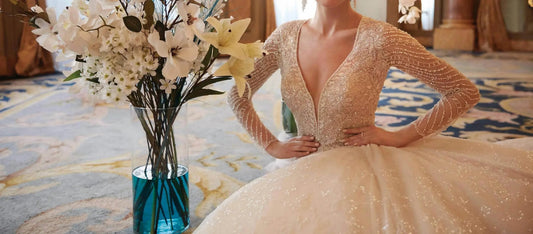 Karmen Perlenbesetztes Tüllkleid