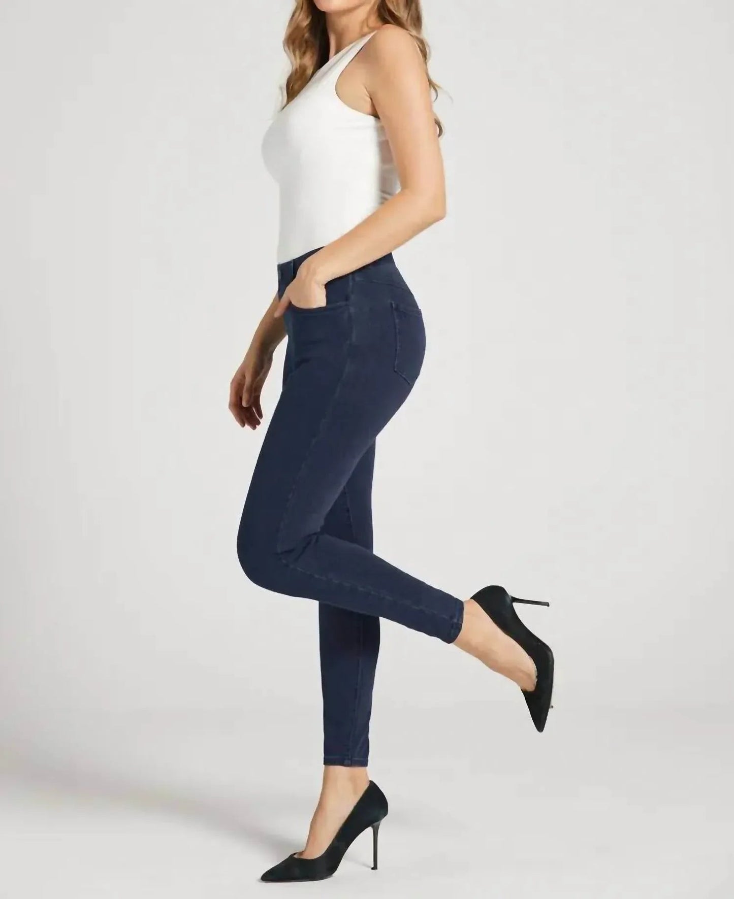 Yoga-Röhrenjeans mit 4 Taschen