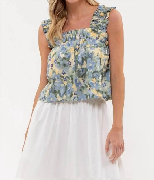 Daisy Water Color Tank Top