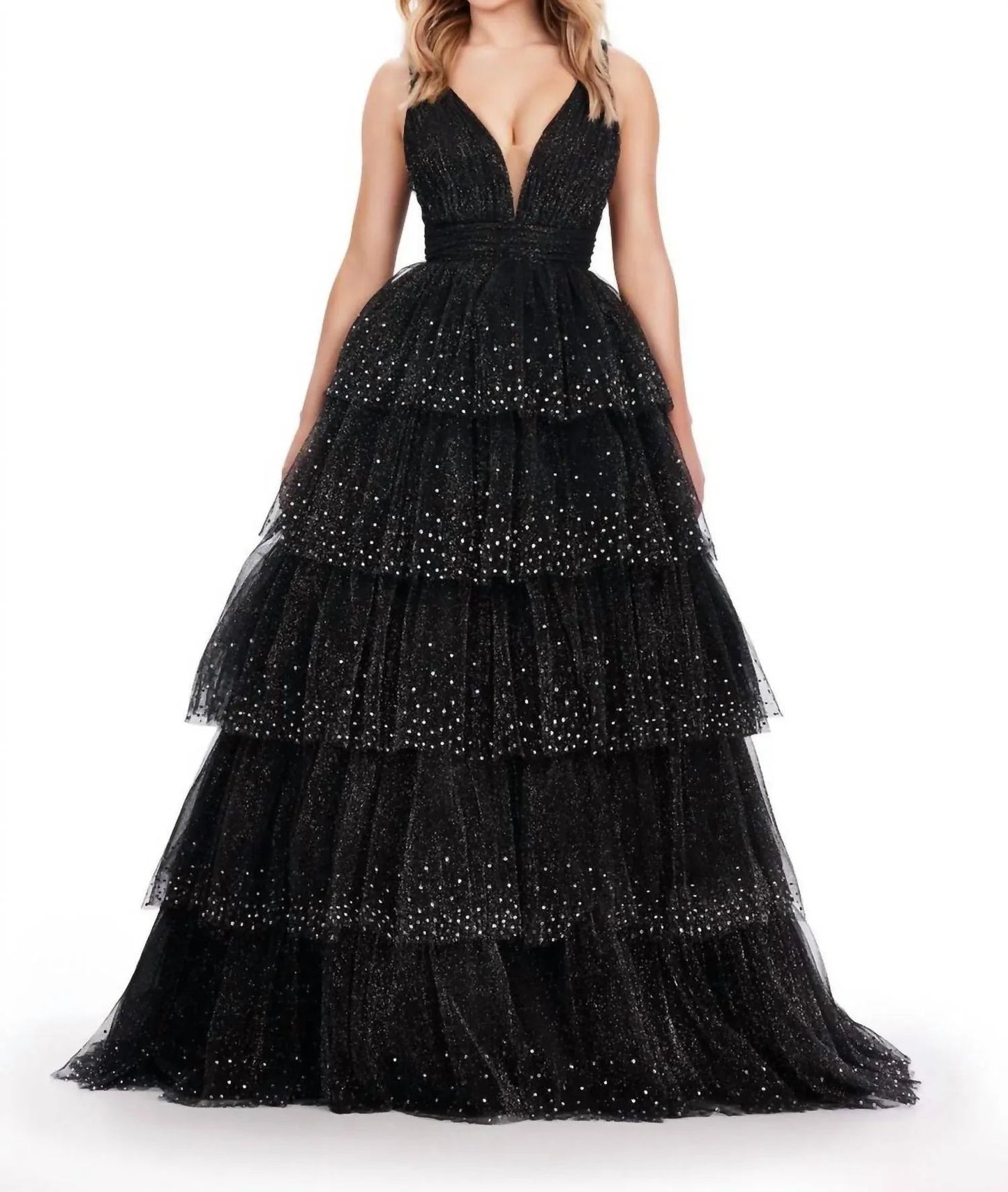 Glitzernder Tüll-Ballsaal-Kleid
