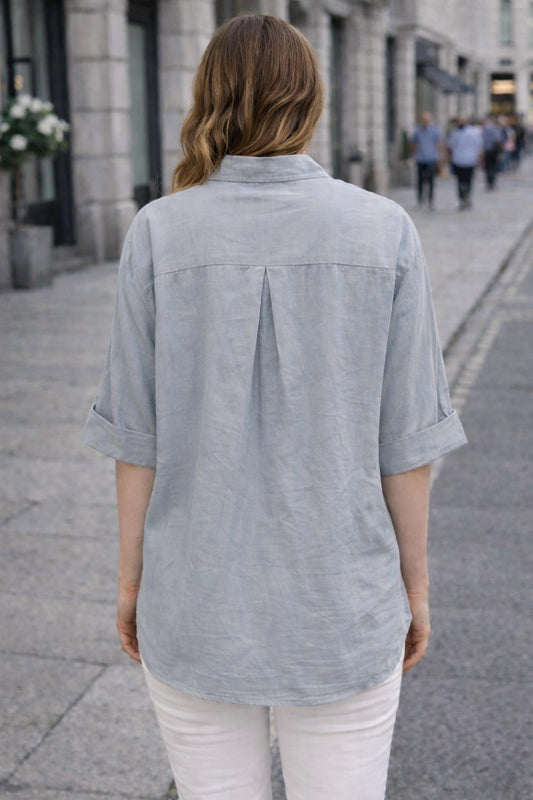 Embroidered cotton top