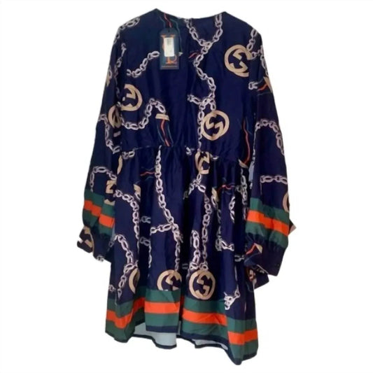 Women’s Chain Print Stylish Dress