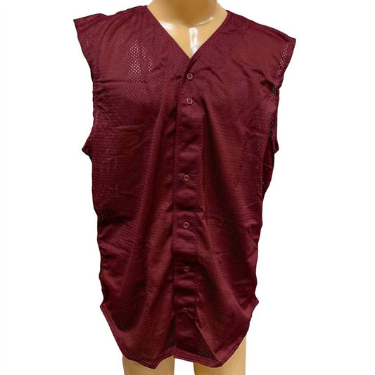 Unisex - Durchgeknöpfte Baseball-Tanktop-Westen aus Mesh - 2er-Pack