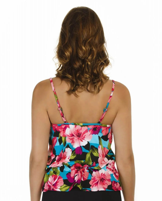 Tie Blouson Underwire Tankini Top