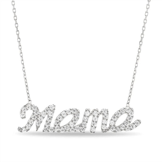 Women's Cubic Zirconia "mama" Necklace