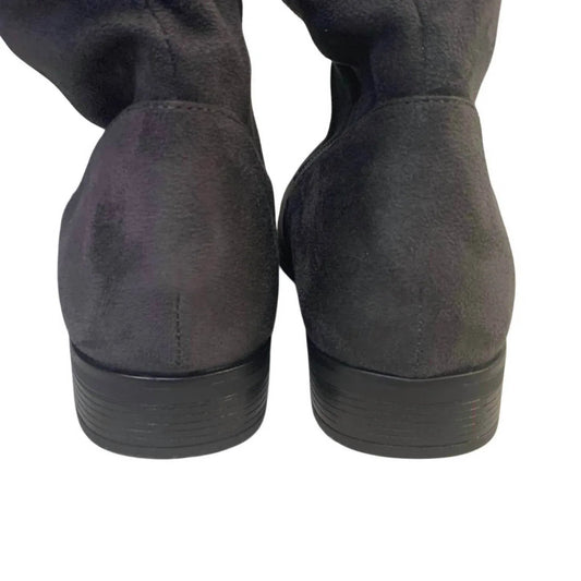 Women's Faux Suede Knee High Low Heel Fashion Boots