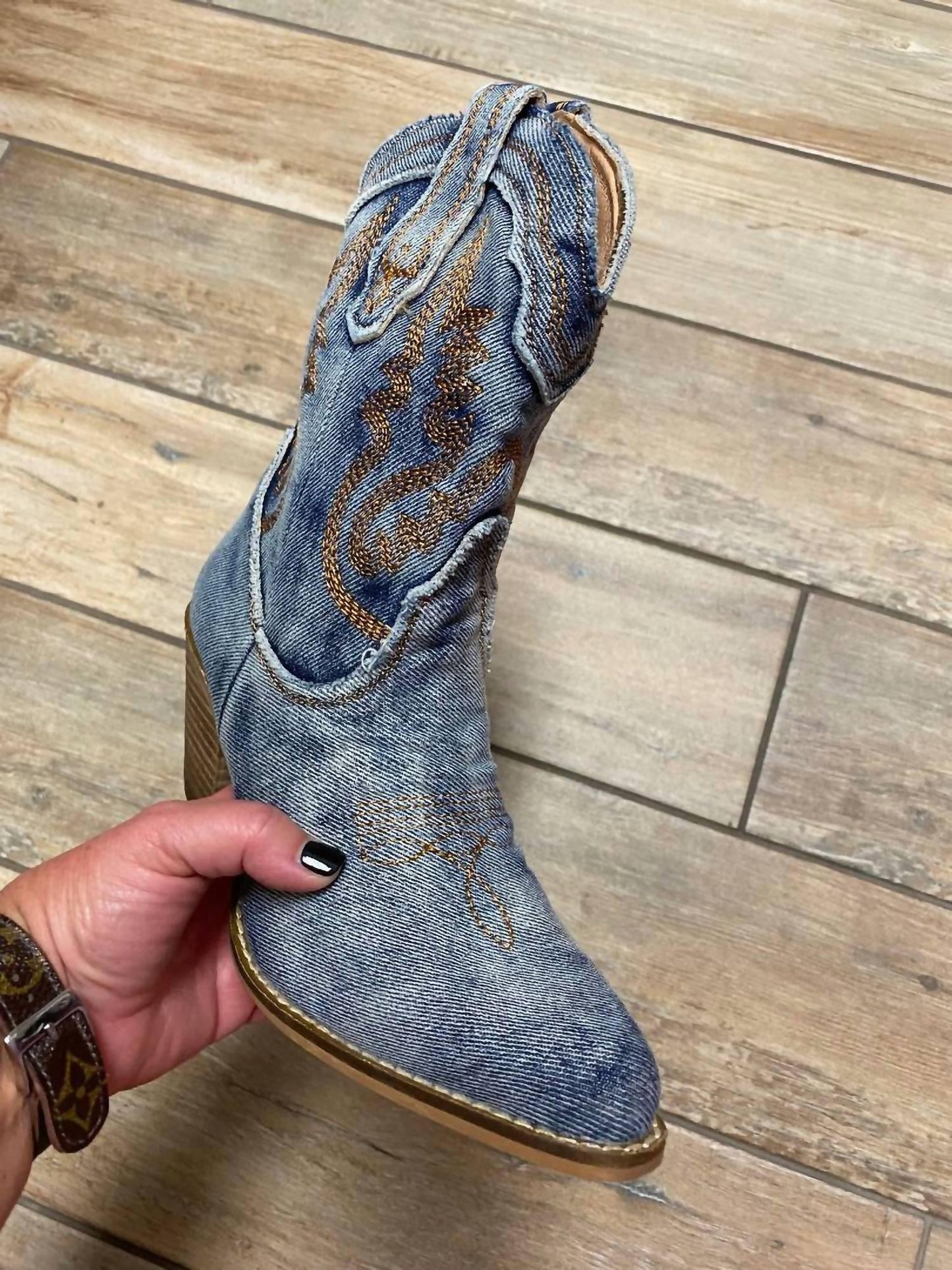 Damen-Denim-Stiefeletten
