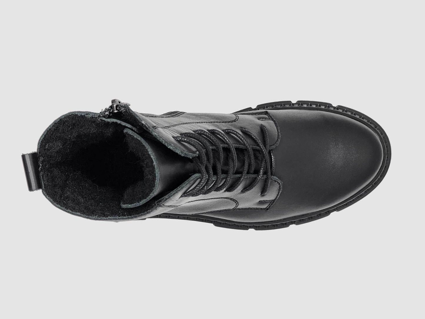 Women's Hebe Fur-lined Zip-up Leather Boots