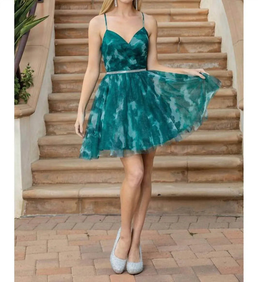 Trägerärmel V-Ausschnitt Homecoming-Kleid