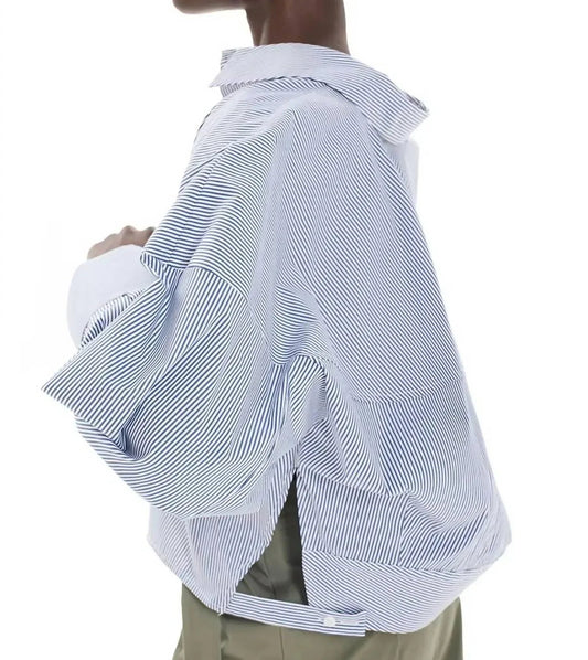 Hydra Times Striped Long Sleeve Button-up Shirt
