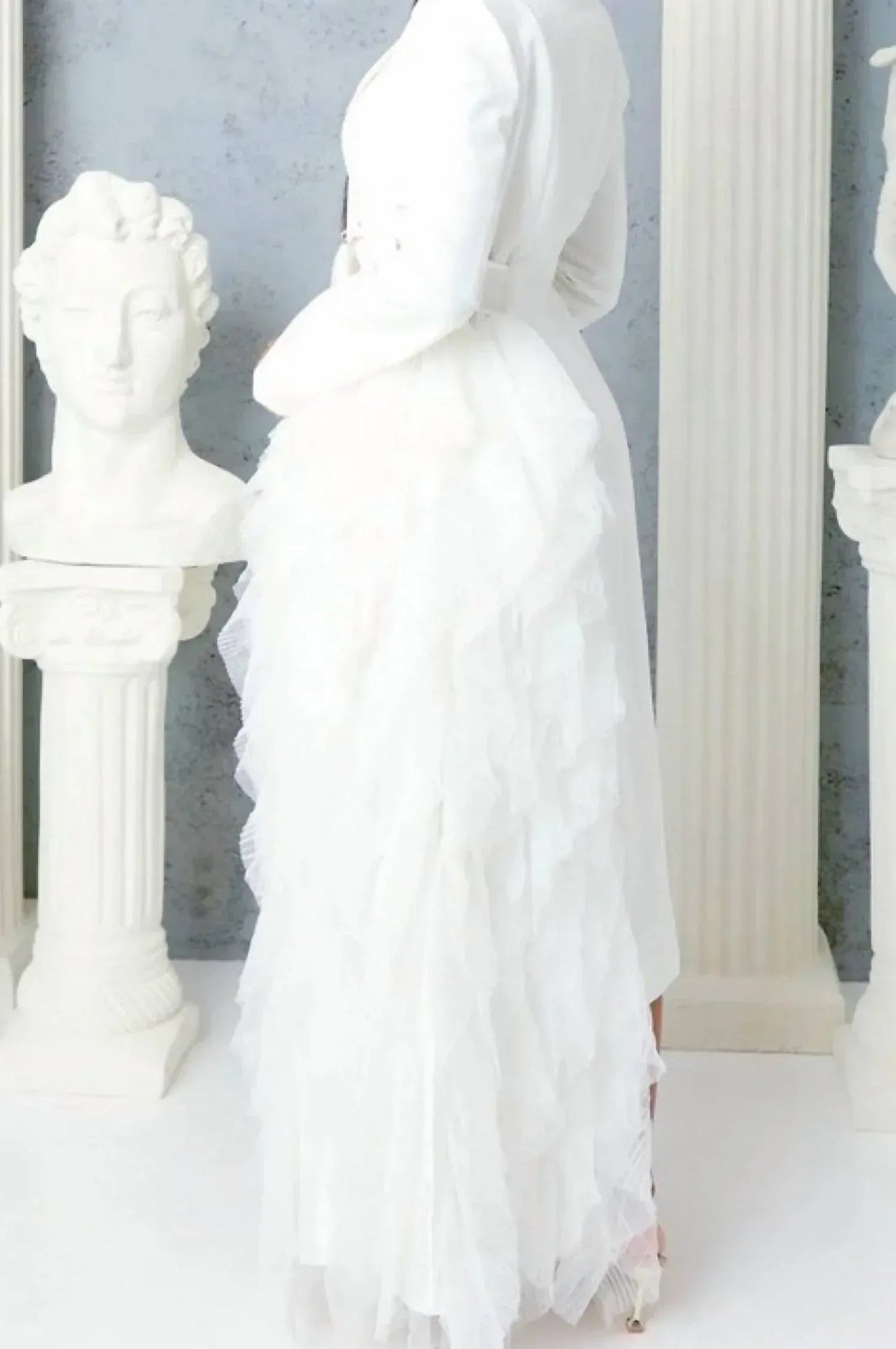 Side Tulle Detail Dress Jacket