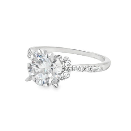 Damen 2.0ct 8.0mm Moissanit Verlobungsring