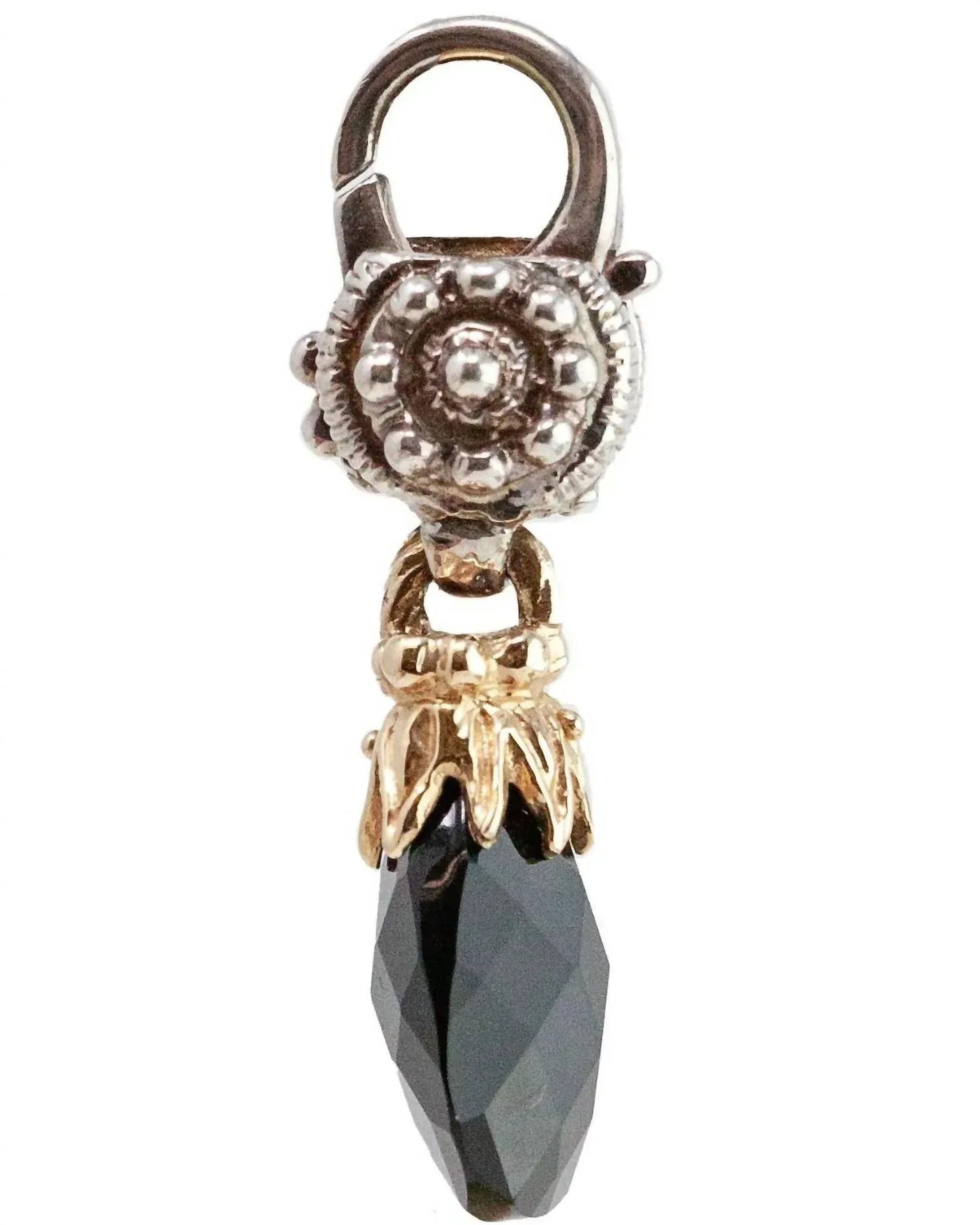 14k Gold Onyx Charm