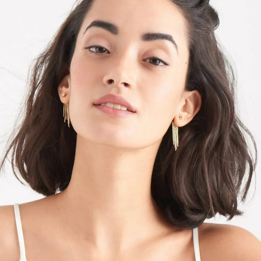 Fringe Fall Ear Jacket Earrings