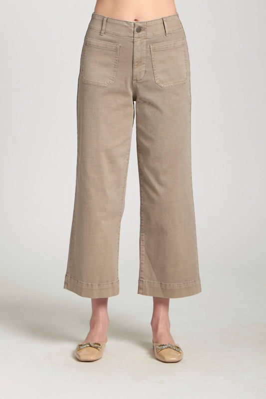 Crop Wide Leg Patch Pocket Pant