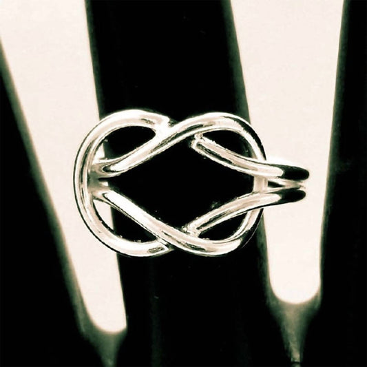 Unisex Doppelter Liebesknoten Ring