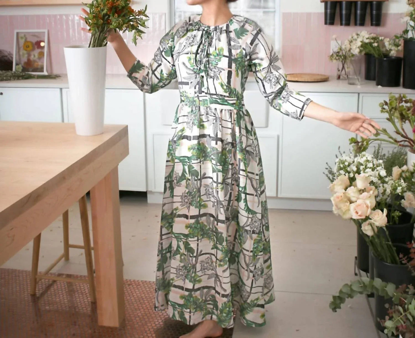 Erica Leinen-Maxikleid