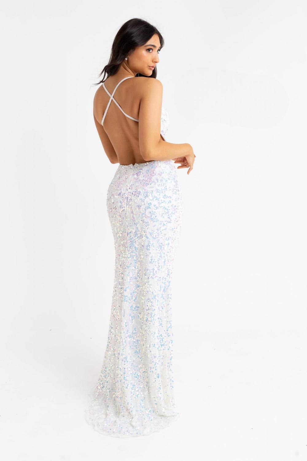 Elegantes paillettenbesetztes Abendkleid