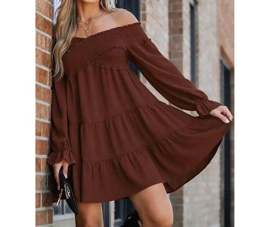 Boho Crisscross Off Shoulder Mini Dress
